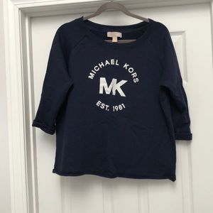Michael Kors navy crew neck sweatshirt